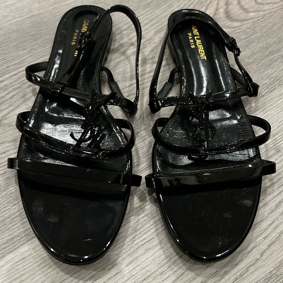 YSL Strap on Sandals Black - Picture 2 of 4